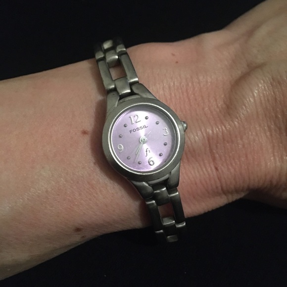 Fossil Accessories - Vintage Purple Face Fossil Watch